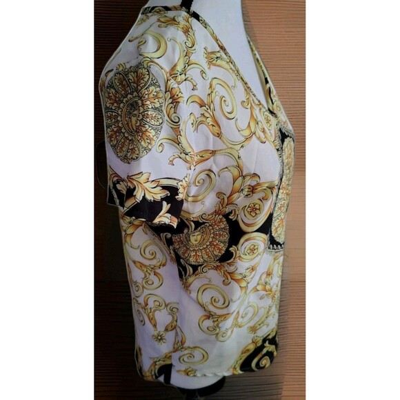 TopCapy Top Size EUR 36 US S Baroque Medusa Print V Neck Short Sleeve - Picture 4 of 11